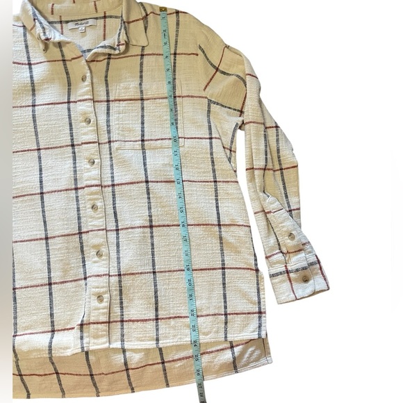 Madewell Flannel Oversized Ex-Boyfriend Shirt in
Windowpane Size Medium - Picture 6 of 10